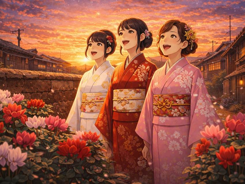 劇中歌9 シクラメン三姉妹 ジャケット